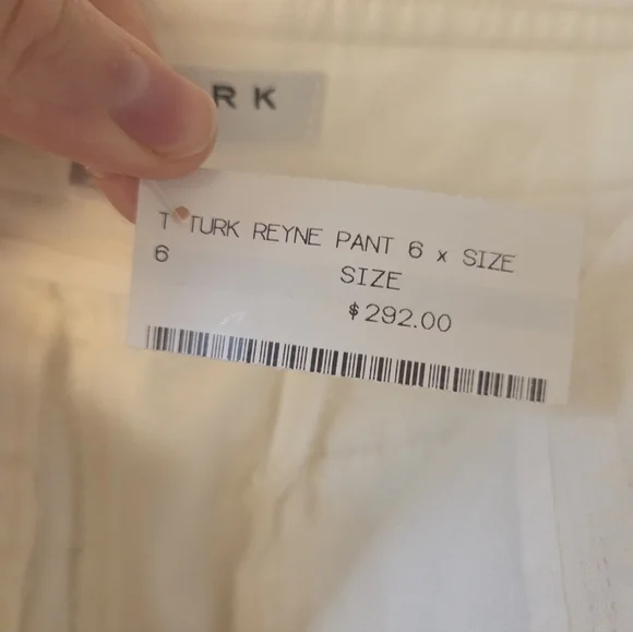 TRINA TURK Reyne White Textured Pants 6 NWT Wide Leg Mid Rise $292
